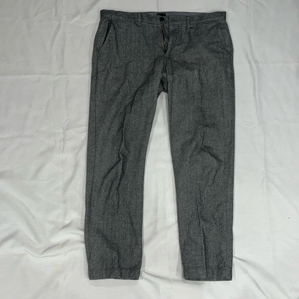 J Crew 770 straight leg pants 36x32 grey heather cotton